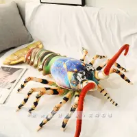 在飛比找蝦皮購物優惠-澳洲龍蝦毛絨玩具抱枕 仿真龍蝦公仔 創意海洋生物 道具布娃娃