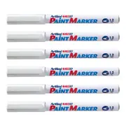 12PK Artline 440 Permanent Paint Marker 1.2mm Bullet Nib Fade Proof Pen White