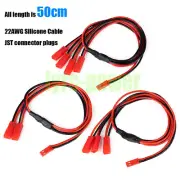 JST Male to Female Connector Plug 22AWG Silicone Cable 50CM for RC Car Drone LED