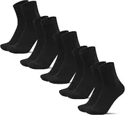 [Sakusock] Mens Above Ankle Thin Cotton Quarter Crew Socks Classic Lightweight Moisture Wicking Work Socks 5 Pairs
