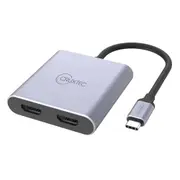 Cruxtec CT2H-4K-SG USB-C to 2x HDMI Adaptor - Providing Dual HDMI Outputs up to 4K/60Hz [CT2H-4K-SG]