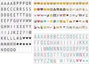 Emsmil Small Letter Set for LED Lightbox - Black & Pastel Colours - 255 Letters, Numbers, Symbols & Emojis - A4 Cinematic Light Box
