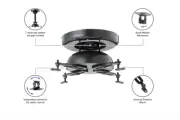 Professional Sanus VMPR1B Black Ceiling Projector Mount Fully Adjustable