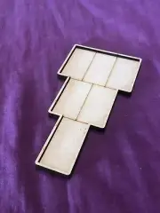 Warhammer Old Worlds movement tray. Cavalry wedge for 25x50mm bases. 6-10 bases