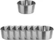 Stainless Steel Small Sauce Cups Ramekin Dipping Sauce Cup Portion Spice Condiment Round Seasoning Dishes Dip Bowls 8 Pack (80 ml/2.8 oz, Silver)