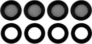 DOITOOL 4 Sets Shower Filter Sink Hose Filters Faucet 1/2 Washer Screen Filter Flat Washers Filter Screen Tap Washer Garden Hose Washers Shower Screen 1/2 Gasket Black Rubber