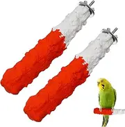 GANAZONO 2Pcs Parrot Chewing Perch Stand High Cuttlebone Bird Perch for Pet Birds for Paw Grinding and Fun Activity Durable and Perch for Parrots
