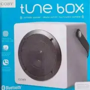 Tune Box Portable Speaker Coby White Bluetooth Party Beach Cookout Camping NOS