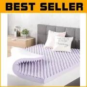 3 Inch Lavender Infused Egg Crate Memory Foam Topper for Ultimate Comfort