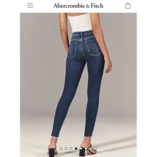 全新Abercrombie & Fitch A&F 女彈性高腰靴型牛仔褲26