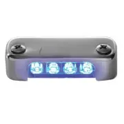 ​Attwood Blue LED Micro Light - Vertical Mount - Stainless Steel Bezel - 12V DC