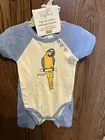 Touched By Nature Organic Cotton Baby Bodysuit & Pants Set, SM 0-3 Mos., New!