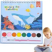 Water Coloring Book | 24 Pages Paint with Water Books for Kids,Easter Basket Stuffers Water Painting Book, Paint with Water Books for Kids