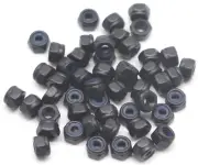 Binifimux 100Pcs M3-0.5Mm Pitch Black Nylock Nuts Nylon Insert Self Locking Nuts
