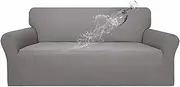 Cozioz Splash Protection Sofa Cover: Easy-Going Dual Stretch Jacquard Slipcover, Leakproof Furniture Protector for Kids, Pets, Dogs, and Cats (Sofa Light Gray)