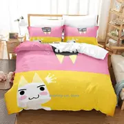 v741 Bed Sheets Cute Inoue Toro Bedding Set Single Twin Full Queen King Size Bed Set Adult Kid Bedroom Duvetcover Sets Anime Bed Sheet Set 3-Piece Bed