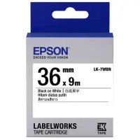 在飛比找momo購物網優惠-【EPSON】標籤帶 白底黑字/36mm(LK-7WBN)