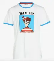 NEW Peter Alexander WHERE'S WALLY WHITE PJ TEE TOP MENS Size M $59.95