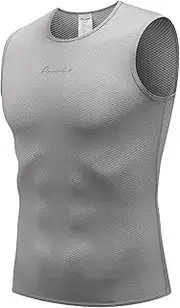 [Przewalski] Men's Sleeveless Cycling Bike Base Layer Undershirt, Breathable, Superlight and Moisture Wicking Vests