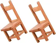 ifundom Miniature Wooden Chair for House 1/12 Scale Miniature Furniture Wooden Chair Craft Home Decor