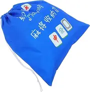 FONDOTIN Fashionable Large Drawstring Mahjong Organizer Bag Lightweight Storage for Mahjong Tiles Portable and Durable Design for Go Fun