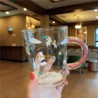 在飛比找蝦皮購物優惠-帶把玻璃杯 透明水杯 大容量咖啡杯 玻璃馬克杯 【D503】