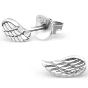 Sterling Silver Wing Stud Earrings