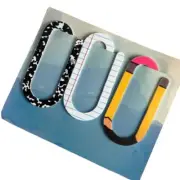3pcs Jumbo Acrylic Paperclip Bookmark Innovative Students Professionals G6L3