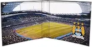 Manchester City FC Official Football Gift Embossed Crest Stadium Wallet Black