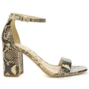 NWT Sam Edelman Womens Daniella Two-Piece Snake Print Block-Heel Sandals Sz 9.5M
