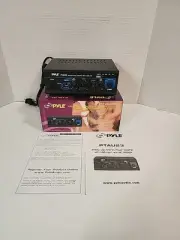 PYLE PTAU23 Mini Stereo Power Amplifier 2 x 40 Watt With USB AUX CD Mic Inputs