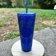 New Starbucks “JEWELED AZURE” Blue Venti Tumbler Cold Cup 24oz Holiday 2022
