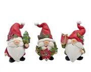 bulk 12 Xmas Polyresin Gnomes 3 Assorted Christmas Decor 5x14cm
