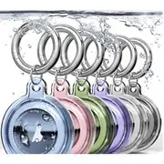 6Pcs For Apple Airtag Case Cover Anti-lost Keychain Ring Protective AirTag Case