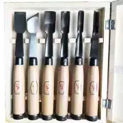 6pcs/set Hand Wood Carving Tool Chip Detail Chisel Set Knives Set with Box