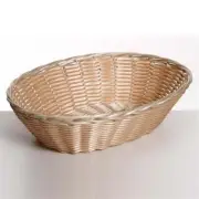 KH Plastic Rattan Bread Basket Oval
