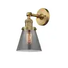 Innovations 1 Light Small Cone Sconce in Brushed Brass - 203-BB-G63