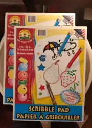 Tree House Kids Lot Of 2 New Scribble Pads 60 Sheets Each Pad 9" X 12"