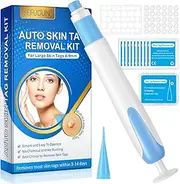 Skin Tags Remover Kit,Painless Wart Removal Tool - Skin Tags Remover Device for Small to Large Skin Tags with Wart Removal, Cleansing Wipes, Rubber