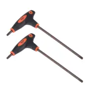 T27 Anti Tamper Proof Torx Key T-Handle Dual End Wrench, S2 Steel 2 Pcs