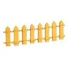 4pcs Miniature Garden Fence, 3.6 Inch Long Decorative Picket Fence, Yellow