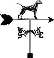 Wind vanes, Outdoor Garden Weathervane with Roof Mount Weathercock Wind Direction Indicator Weather Vane Dalmatians Livestock Pig Creative Stainless Steel Home Decor for Farm Scene Yard Stake