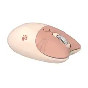 Cute Noiseless Computer Mouse with 2.4G Portable USB Receiver and 3 Adjustable DPI M3DM-Milktea Color