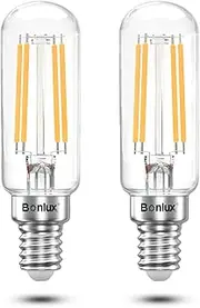 Bonlux 4W LED Cooker Hood Light Bulbs E14 Warm White 2700K 40W Incandescent Replacement T26 Tubular Filament Bulb SES LED Appliance Lamp for Fridge Freezer/Microwave/Cooker Hood (2-Pack, Non-dimmable)