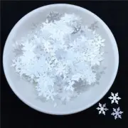 White Snowflake Loose Sequins - 8mm Ultrathin PET Sequin Crafts Glitter 2000Pcs