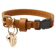 Buddy & Belle Leather Cat Collar Caramel - Large