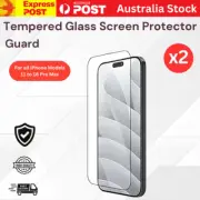 2x Clear Tempered Glass Screen Protector For iPhone 16 15 14 13 12 11 Pro Max