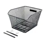 Velobici Bike Bicycle Rear Wire Mesh Basket For Hybrid Flat Bar Road MTB