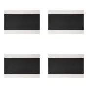 4x Maxwell & Williams Table Accents Placemat Dining Mat 45x30cm Rect White Black