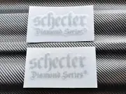 2Pcs Schecter Guitar Bass Vinyl UV Silk Screen Headstock Self-Adhesive Sticker